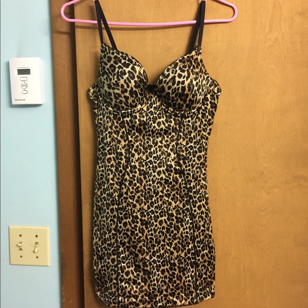 Leopard built in bra lingerie 🐆✨